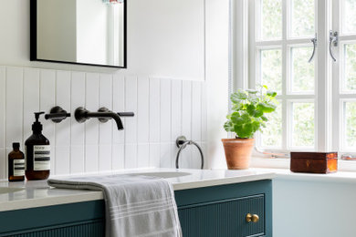 Design ideas for a traditional bathroom in Hertfordshire.