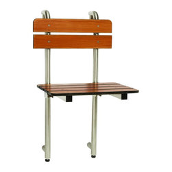 SSGBH-180160-PT Profile Bench Seat  Grab Bar Hung with Backseat - Bath Products