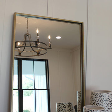 Oak, and White Kitchen with Matte Black Accents in Iowa Aspen Homes Farmhouse