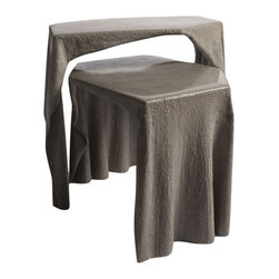Vertex Concrete - Fabric Concrete Coffee Table, 18" - Coffee Tables