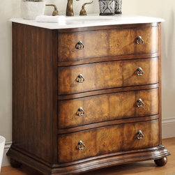 Adelina 34 inch Antique Single Sink Bathroom Vanity - Bathroom Vanities And Sink Consoles