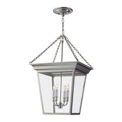 E.F. Chapman Cornice 4-Light Foyer Pendant, Polished Nickel