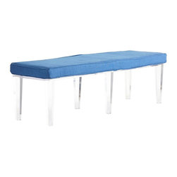 MODERN BANQUETTE BENCH SLIPCOVER - ROYAL BLUE - NEW - Products
