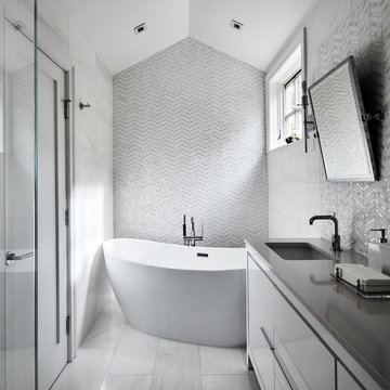 Master Bath with Soaking Bathtub | Milton Point Renovation