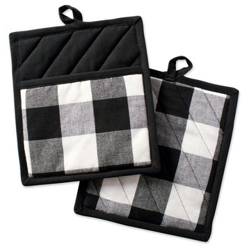 DII Black Buffalo Check Pot Holder, Set of 2