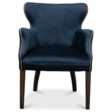 Princess Accent Chair Blue Velvet