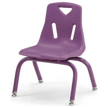 Berries Stacking Chairs with Powder-Coated Legs - 10" Ht - Set of 6 - Purple