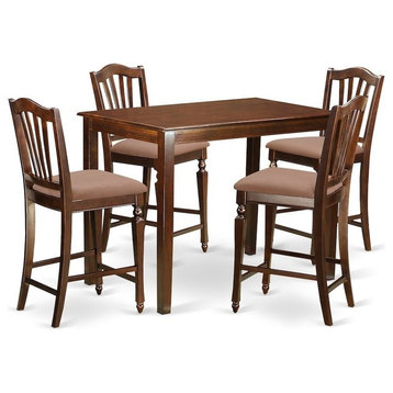 5-Piece Counter Height Dining Set, High Table And 4 Counter Height Dining Chair