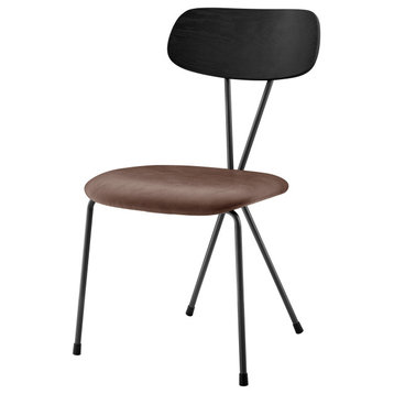 Elise Dining Side Chair, Toasted Dark Brown, Pu