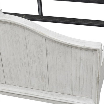 Farmhouse Reimagined White King Panel Bed
