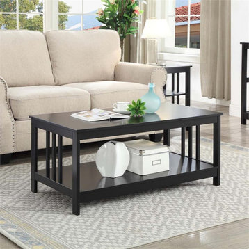 Convenience Concepts Mission Coffee Table in Black Wood Finish