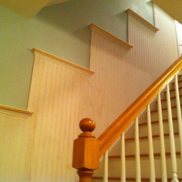 Staircase bead board treatment