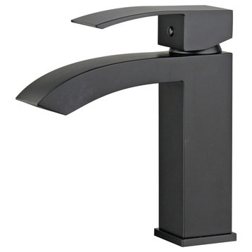 Cordoba Single Handle Bathroom Vanity Faucet, Oil Rubbed Bronze, Black