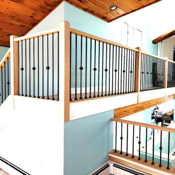 Coastal Home Railing Project: Metal & Wood Railings