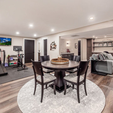 Luxury Basement Media & Entertainment Lounge – Dublin, Ohio