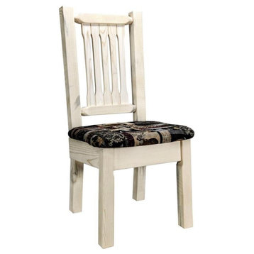 Montana Woodworks Homestead Handcrafted Transitional Wood Side Chair in Natural