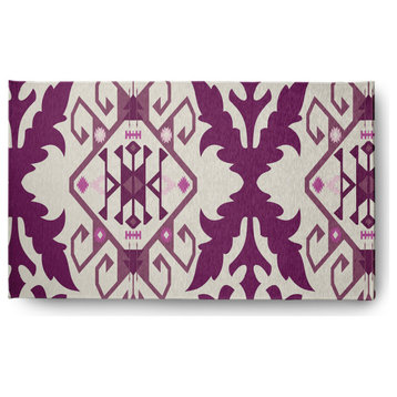 Fancy Design Soft Chenille Area Rug, Purple, 3'x5'
