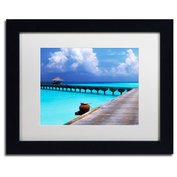 'Into the Blue-Maldives' Matted Framed Canvas Art by David Evans