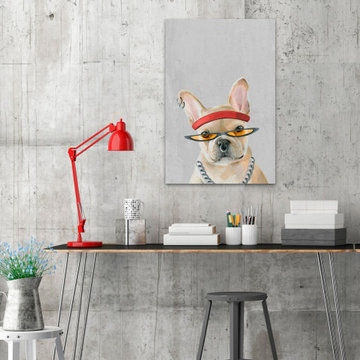 "Hip Hop Dog" Painting Print on Wrapped Canvas