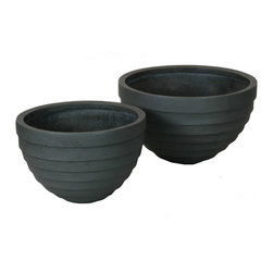 AuthenTEAK Lightweight Fiberglass Planters - Outdoor Pots And Planters