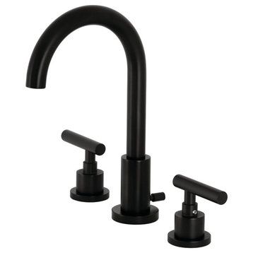 FSC8920CML Manhattan Widespread Bathroom Faucet with Brass Pop-Up, Matte Black