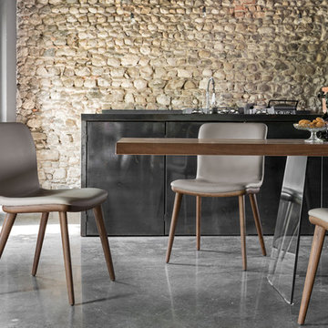 Annie Leather Upholstered Wooden Chair