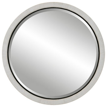 Granada Whitewash Round Mirror