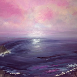 ABSTRACT ART, "Pink Sky", 24 x 36 - Artwork