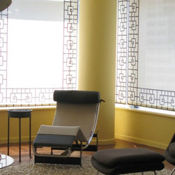 Delia Shades'  "Lattice Border" - Roller Shades