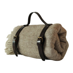 Patron Design - Llama Blanket With Leather Harness Carrier - Blankets