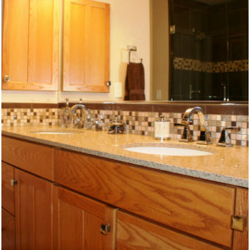 Brown and Blue and:  Colorado Springs Bath Remodel