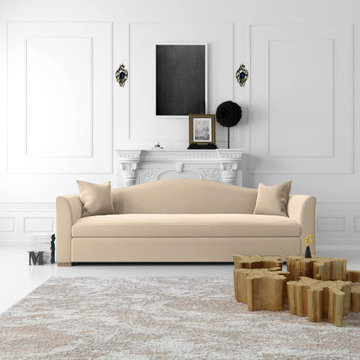Vicious Velvets: Horatio Sofa in Alabaster