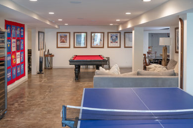 Inspiration for a transitional basement remodel in Kansas City