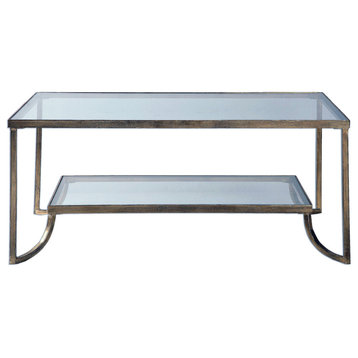 Uttermost 24540 Katina 21" x 47" Coffee Table - Antiqued Gold