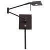1-Light LED Swing Arm Wall Lamp, Copper Bronze Patina
