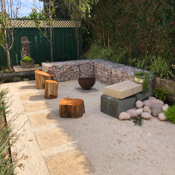 Casual Fire Pit Courtyard