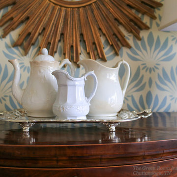 Classic Blue and White Dining Room in Signal Mountain, TN