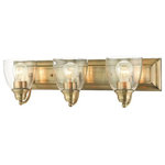 Livex Lighting - Livex Lighting 17073-01 Birmingham, 3 Light Bath Vanity, Antique Brass - Bring a beautiful new look to your bathroom or vanBirmingham 3 Light B Antique Brass Clear UL: Suitable for damp locations Energy Star Qualified: n/a ADA Certified: n/a  *Number of Lights: 3-*Wattage:100w Medium Base bulb(s) *Bulb Included:No *Bulb Type:Medium Base *Finish Type:Antique Brass