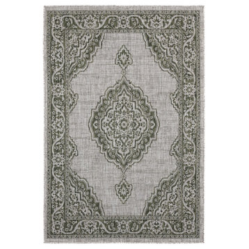 United Weavers Augusta Sant Andrea Outdoor Rug, Green (3900-10245), 5'3"x7'6"