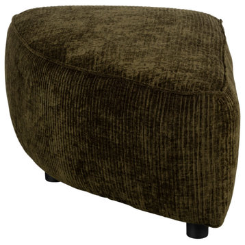 Green Upholstered Sofa | Zuiver Hunter, Left Pouf