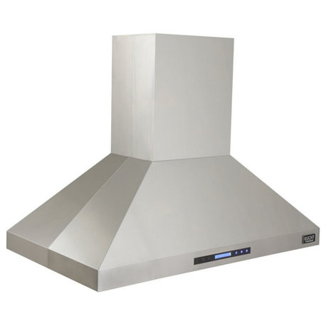 Kucht Professional 48" Stainless Steel Island Mounted Range Hood in Silver