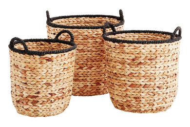 Rush Storage Basket Black Trim
