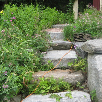 Fieldstone Retaining Walls w/ Bluestone Treads and Landings