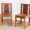 Consigned, Pair of Vintage Indian Rustic Colonial Chairs