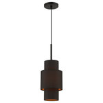 Livex Lighting - Sentosa 1 Light Pendant, Black - This 1 light Pendant from the Sentosa collection by Livex Lighting will enhance your home with a perfect mix of form and function. The features include a Black finish applied by experts.