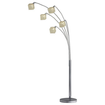 83" LED Crystal Arch Floor Lamp With Dimmer
