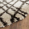 Round Area Rug in Charcoal and Ivory