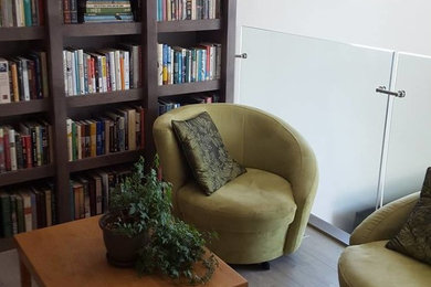 Inspiration for a transitional home office remodel in Other