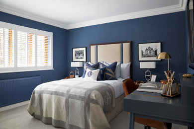 Design ideas for a traditional bedroom in Essex.