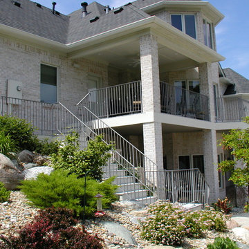 Contemporary railing created for the Reeve's  family by Steel Concepts.